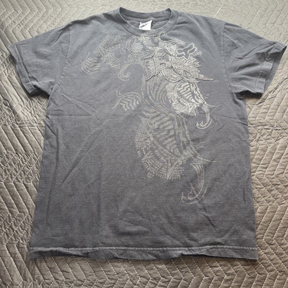 Fox Racing T-Shirt Mens L Black Fox Riders Co Graphic Print Short Sleeve Tee Y2K